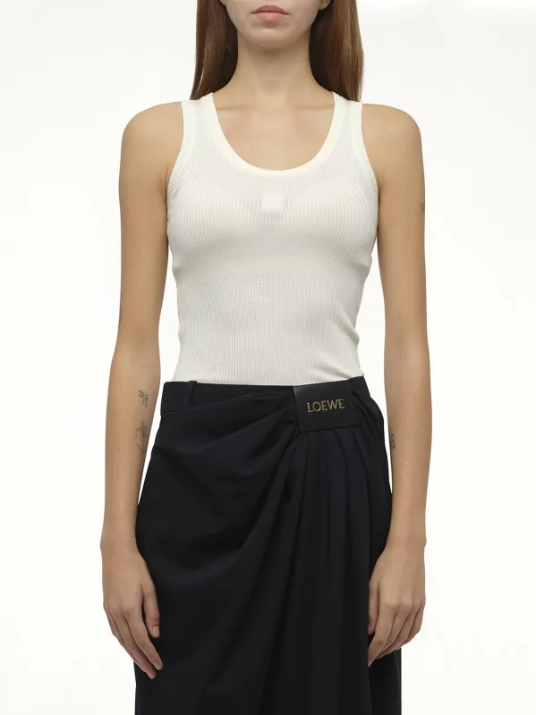Anagram Tank Top in Soft White sold by MARAIS
