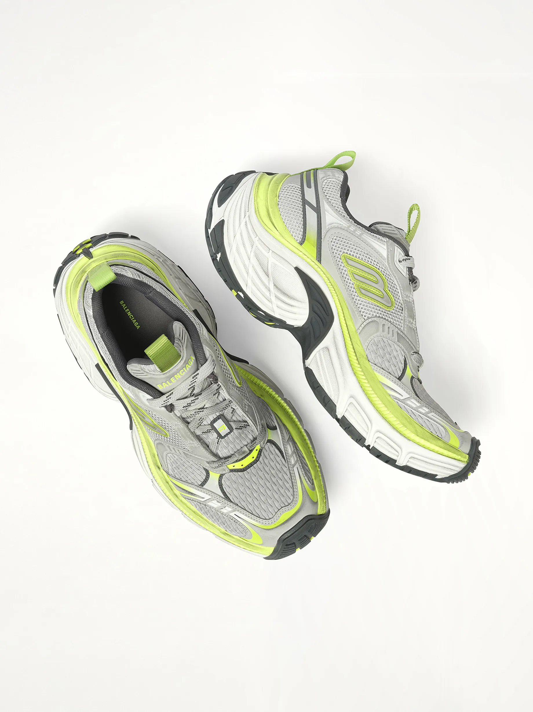 6XL Sneaker in Grey/White/Green/Fluo Yellow sold by MARAIS product image thumbnail 4