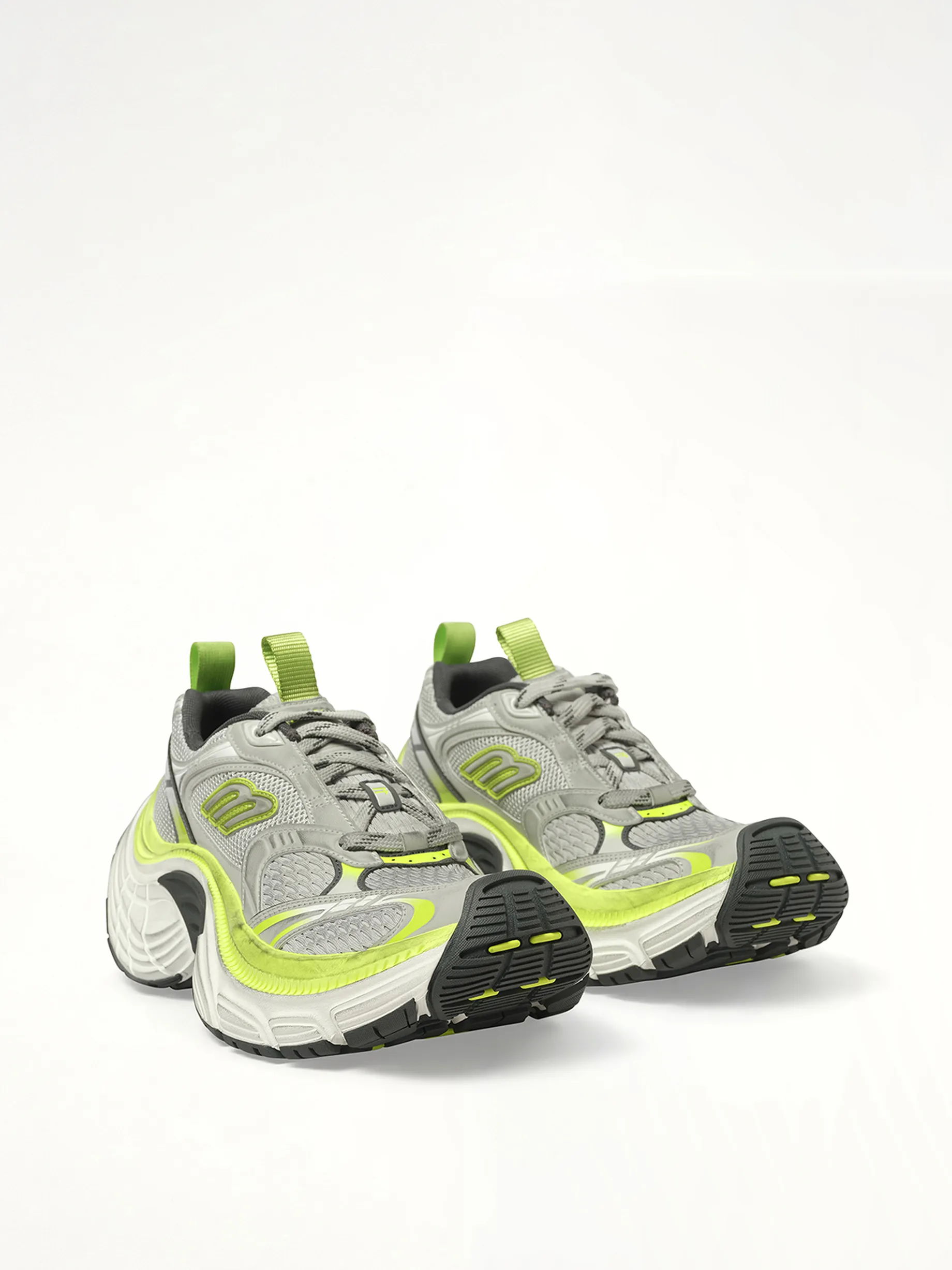6XL Sneaker in Grey/White/Green/Fluo Yellow sold by MARAIS product image thumbnail 2
