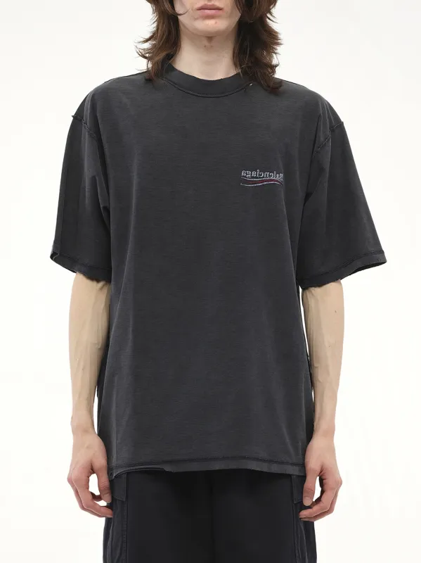 Political Inside-Out Large T-Shirt in Black/White/Red sold by MARAIS