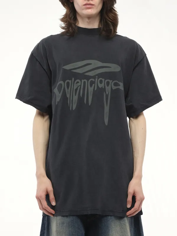 Liquified 3B Oversized T-Shirt in Washed Black sold by MARAIS