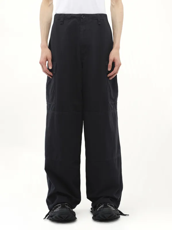 Large Cargo Pants in Ink sold by MARAIS
