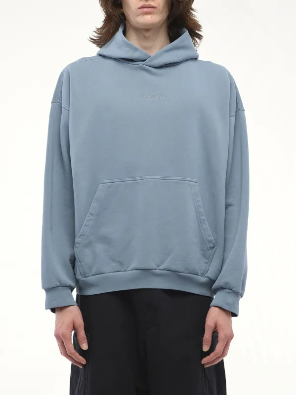 Reflective Logo Medium Fit Hoodie in Grey Blue sold by MARAIS