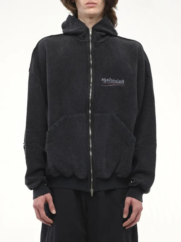 送料込+BALENCIAGA+Unity Sports Icon Biker ジップアップHoodie Balenciaga Unity Sports Icon Biker Zip-Up Hoodie Oversized