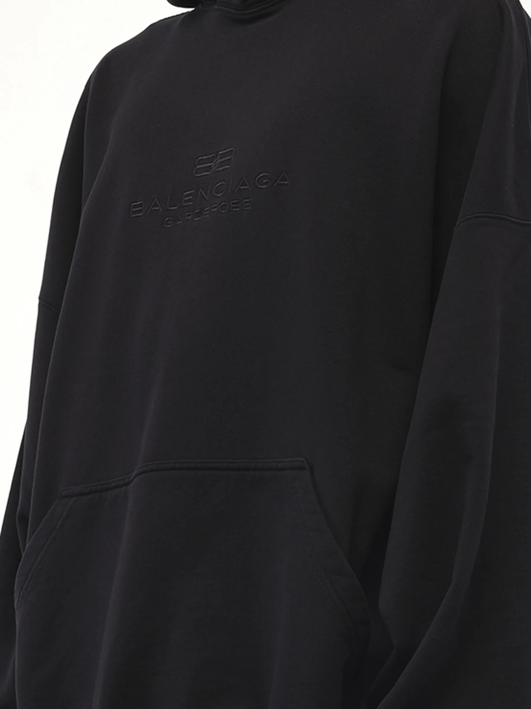 BB Embroidery Large Fit Hoodie in Black sold by MARAIS product image thumbnail 3