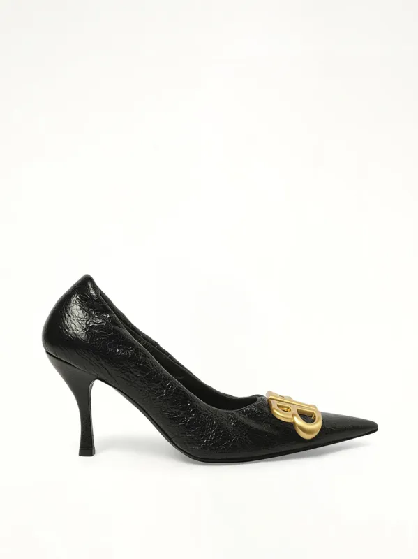 Monaco Pump BB H90 in Black/Gold sold by MARAIS