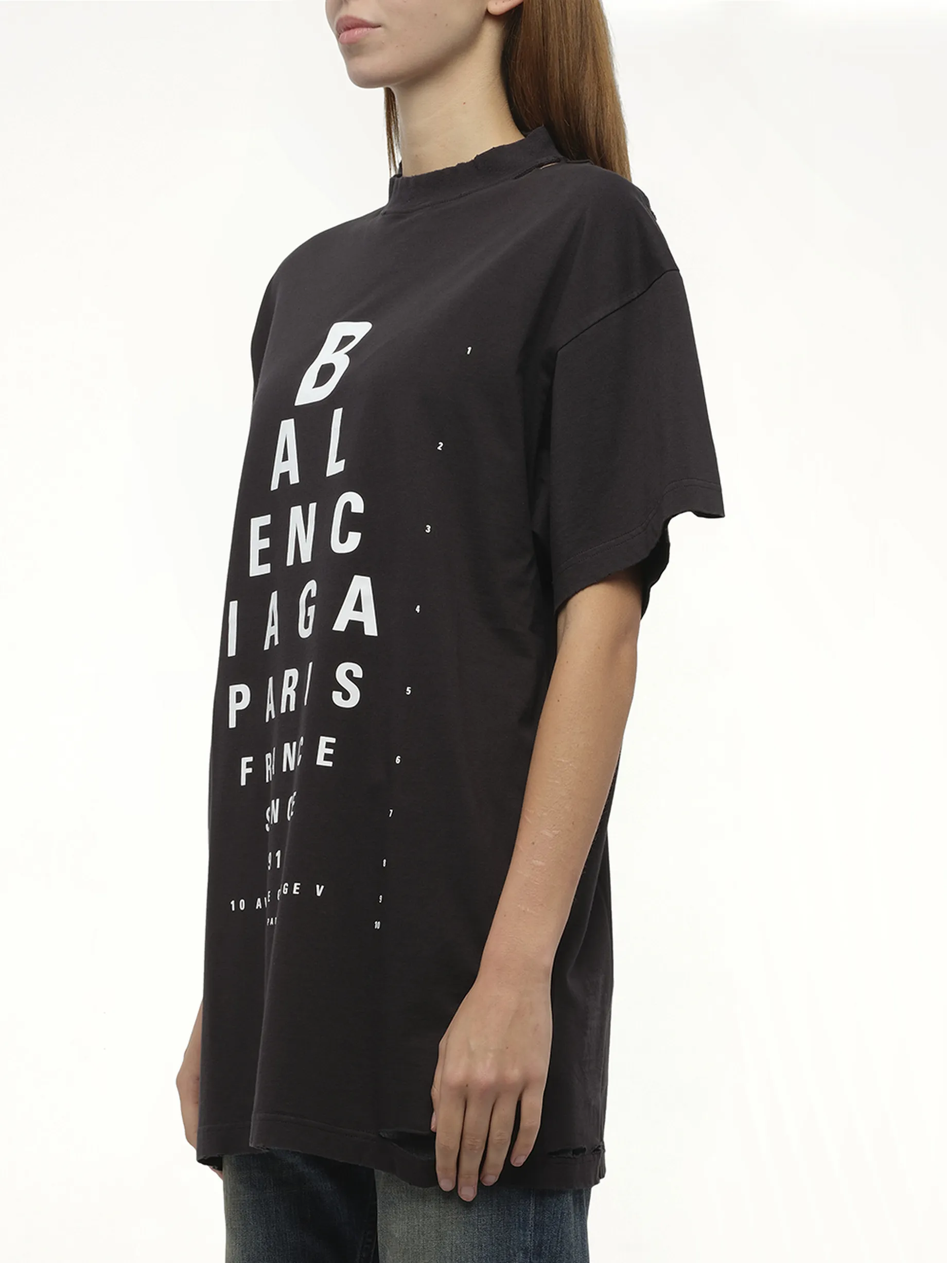 Eye-Test Oversized T-Shirt in Washed Black/White sold by MARAIS product image thumbnail 5