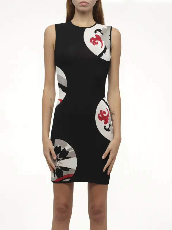 Amq - Mini Dress in Blk/Pink sold by MARAIS