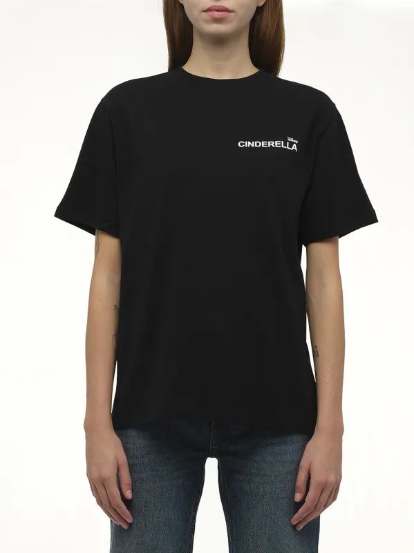 Disney x Coperni Cinderella T-Shirt in Black sold by MARAIS