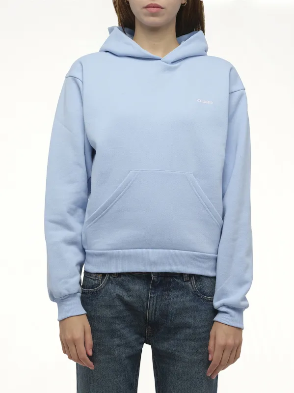 Logo Horn Hoodie in Blue/Pink sold by MARAIS