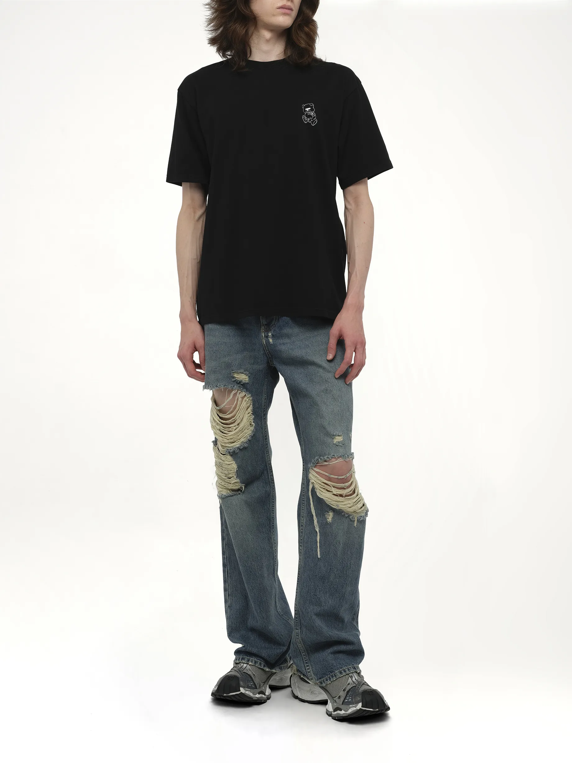 Small Teddy Bear Printed T-Shirt in Black sold by MARAIS product image thumbnail 4
