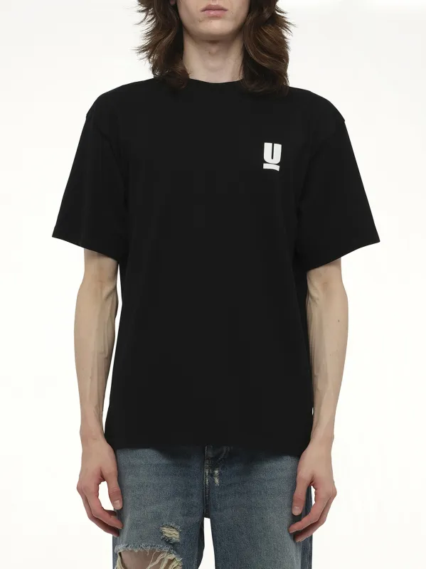 Small Undercover Printed T-Shirt in Black sold by MARAIS