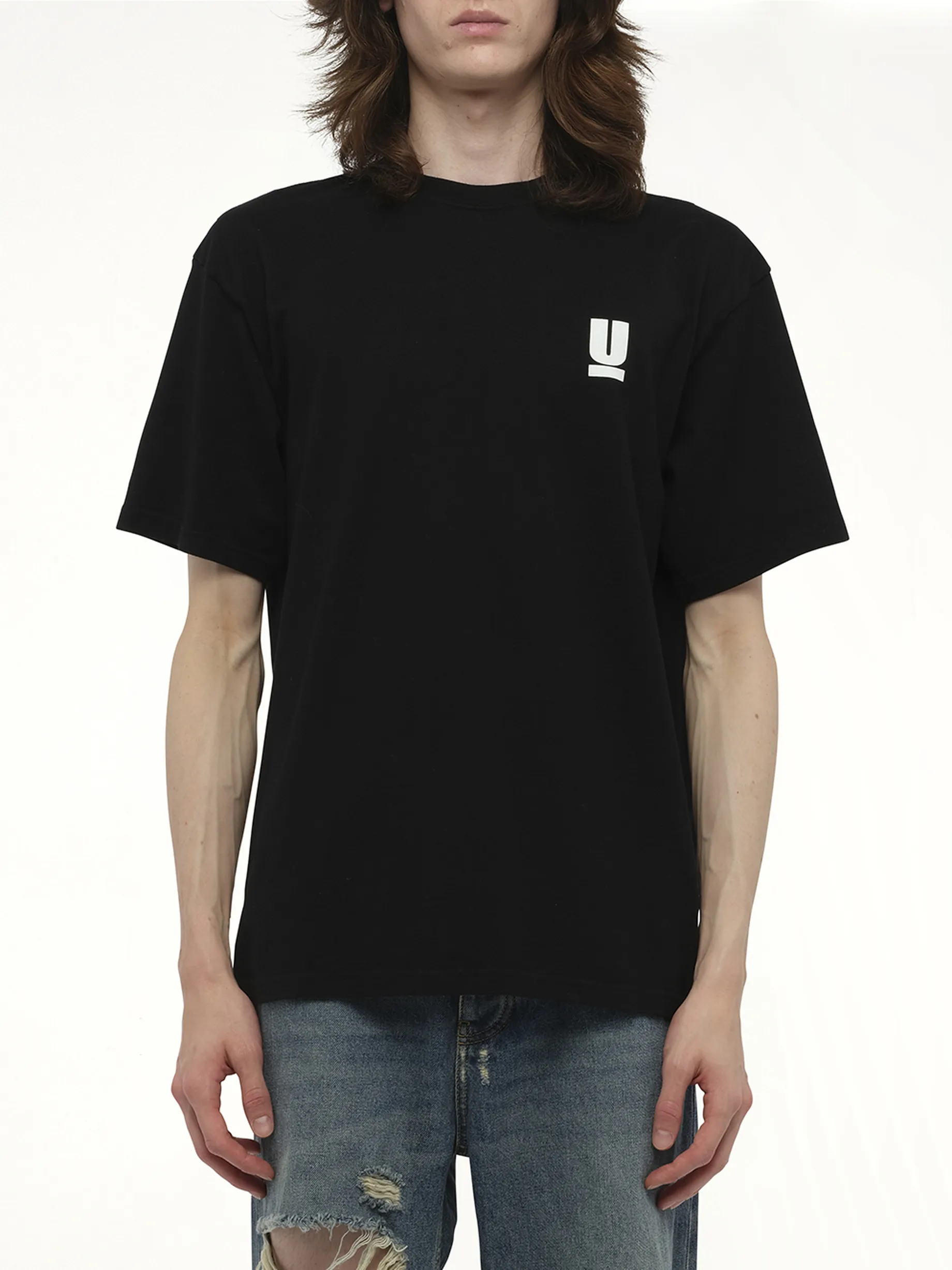 Small Undercover Printed T-Shirt in Black sold by MARAIS