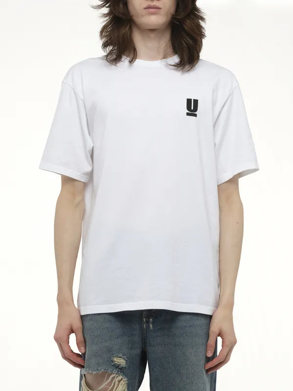 Small Undercover Printed T-Shirt in White sold by MARAIS