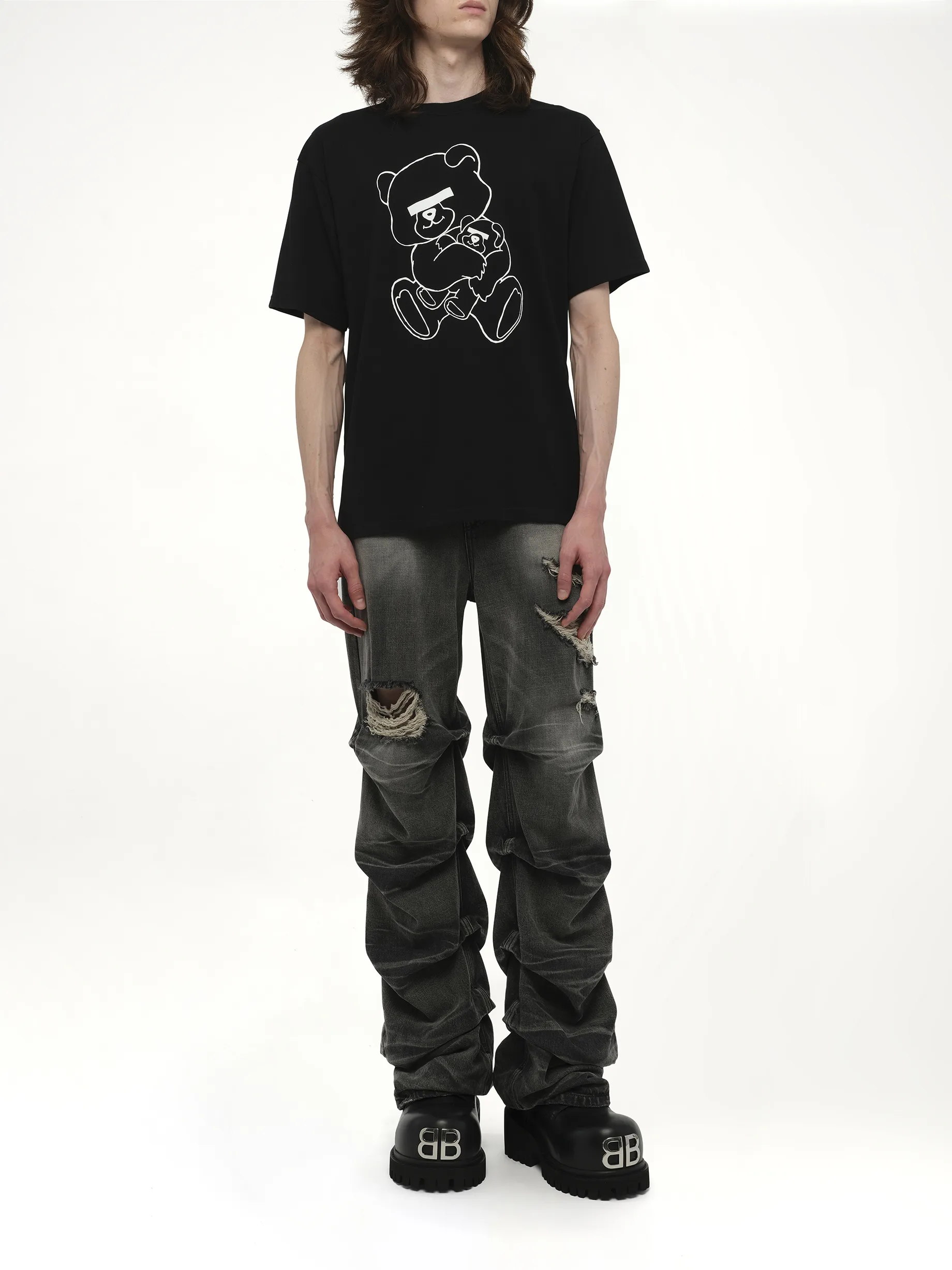Teddy Bear Printed T-Shirt in Black sold by MARAIS product image thumbnail 4
