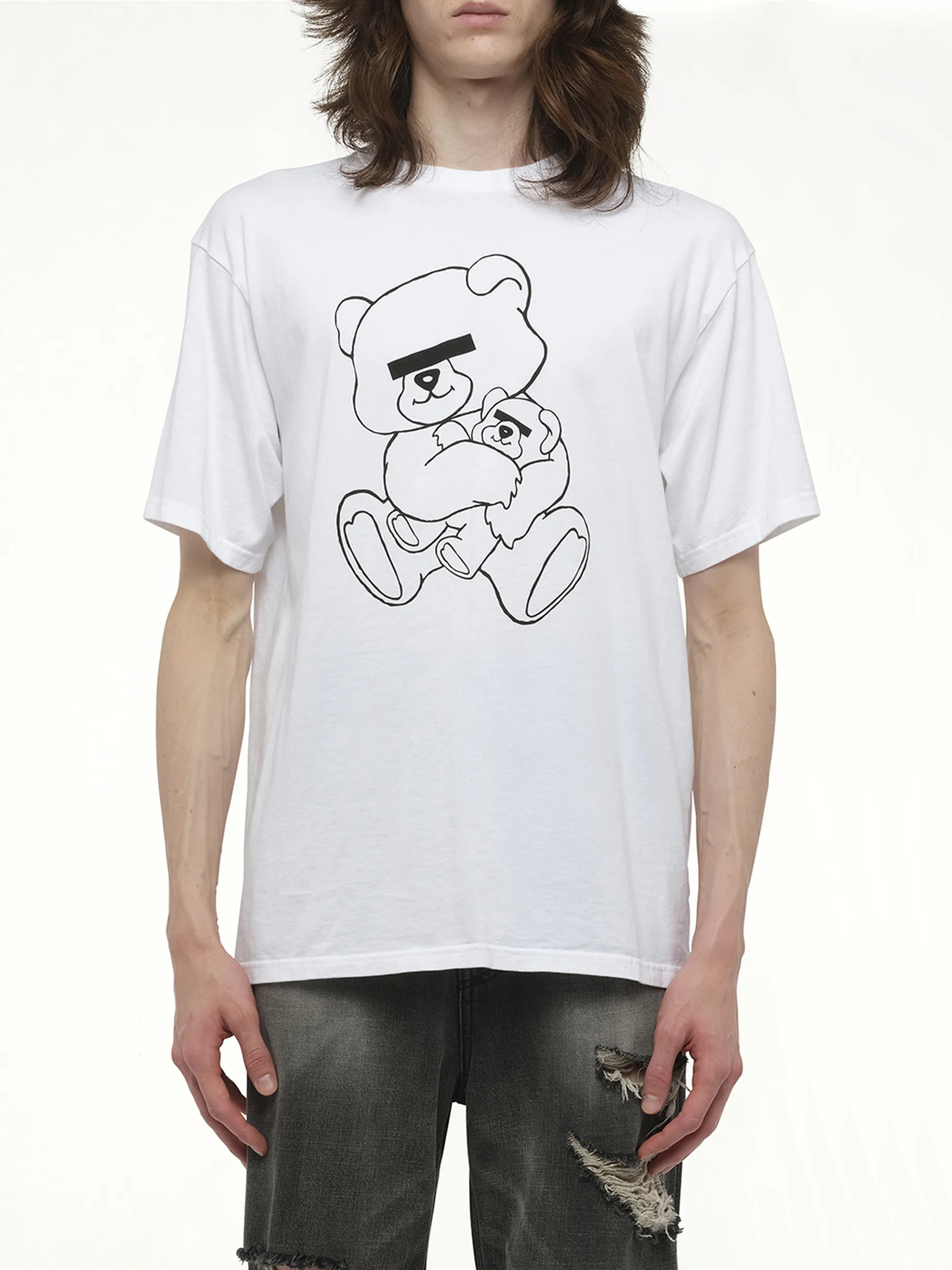 Teddy Bear Printed T-Shirt in White sold by MARAIS