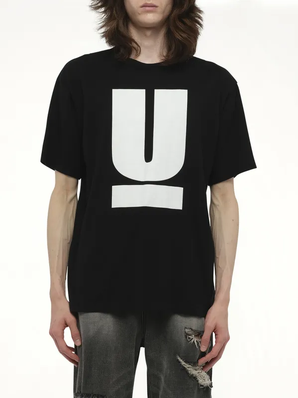 UNDERCOVER Printed T-Shirt in Black sold by MARAIS