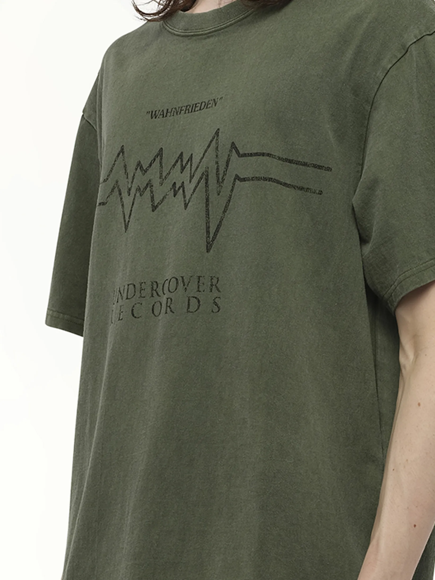 Undercover Records T-Shirt in Khaki sold by MARAIS product image thumbnail 3