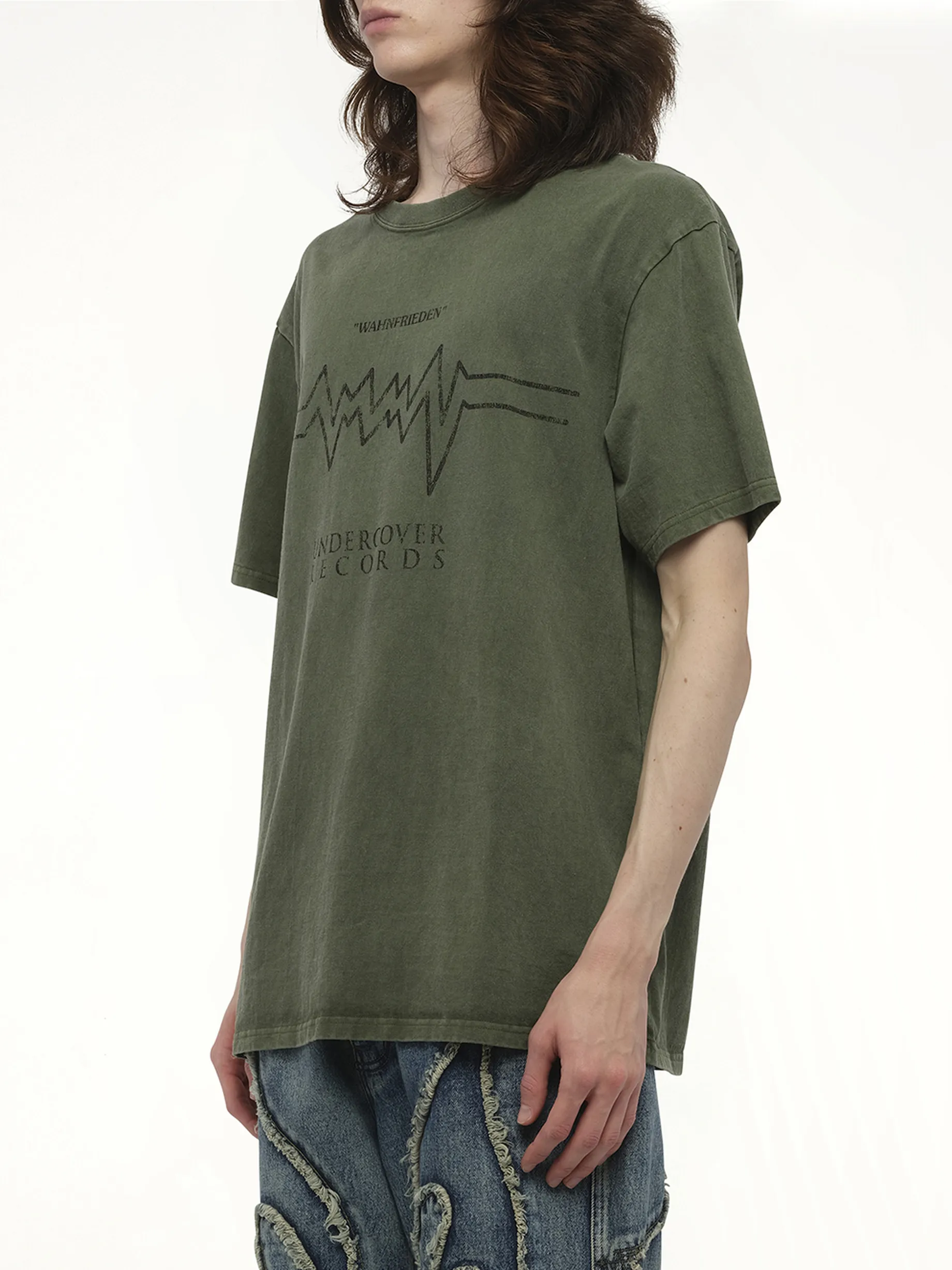 Undercover Records T-Shirt in Khaki sold by MARAIS product image thumbnail 5