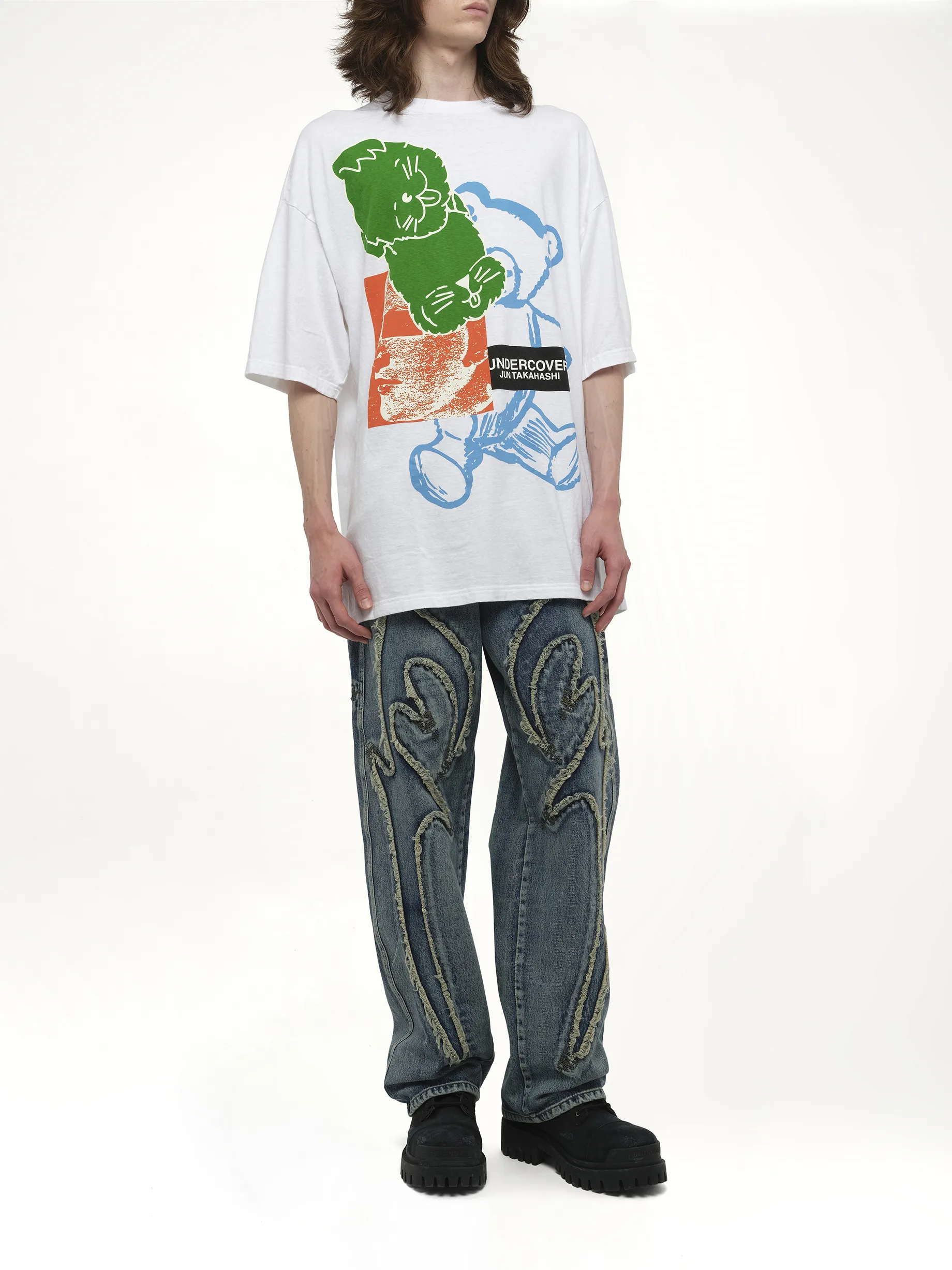 Collage Print T-Shirt in White sold by MARAIS product image thumbnail 4