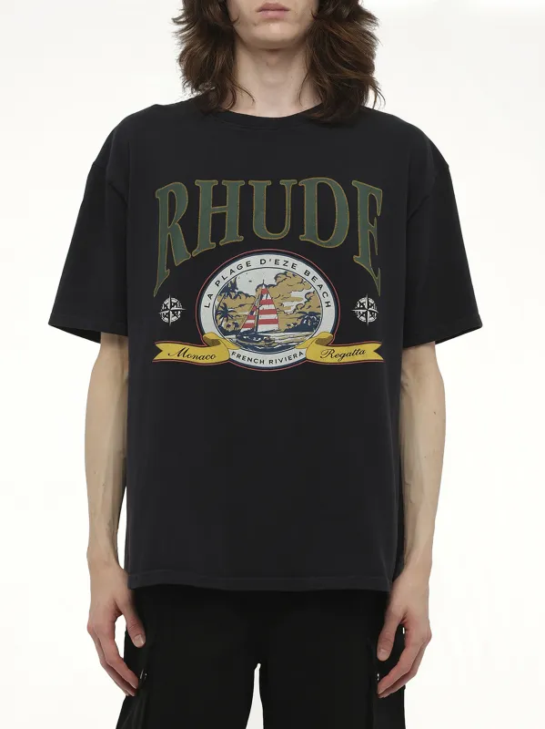 Monaco Regatta T-Shirt in Vintage Black sold by MARAIS