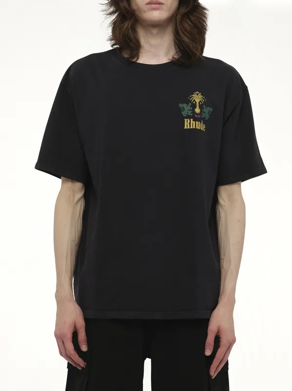 Rhude Tabaco T-Shirt in Vintage Black sold by MARAIS