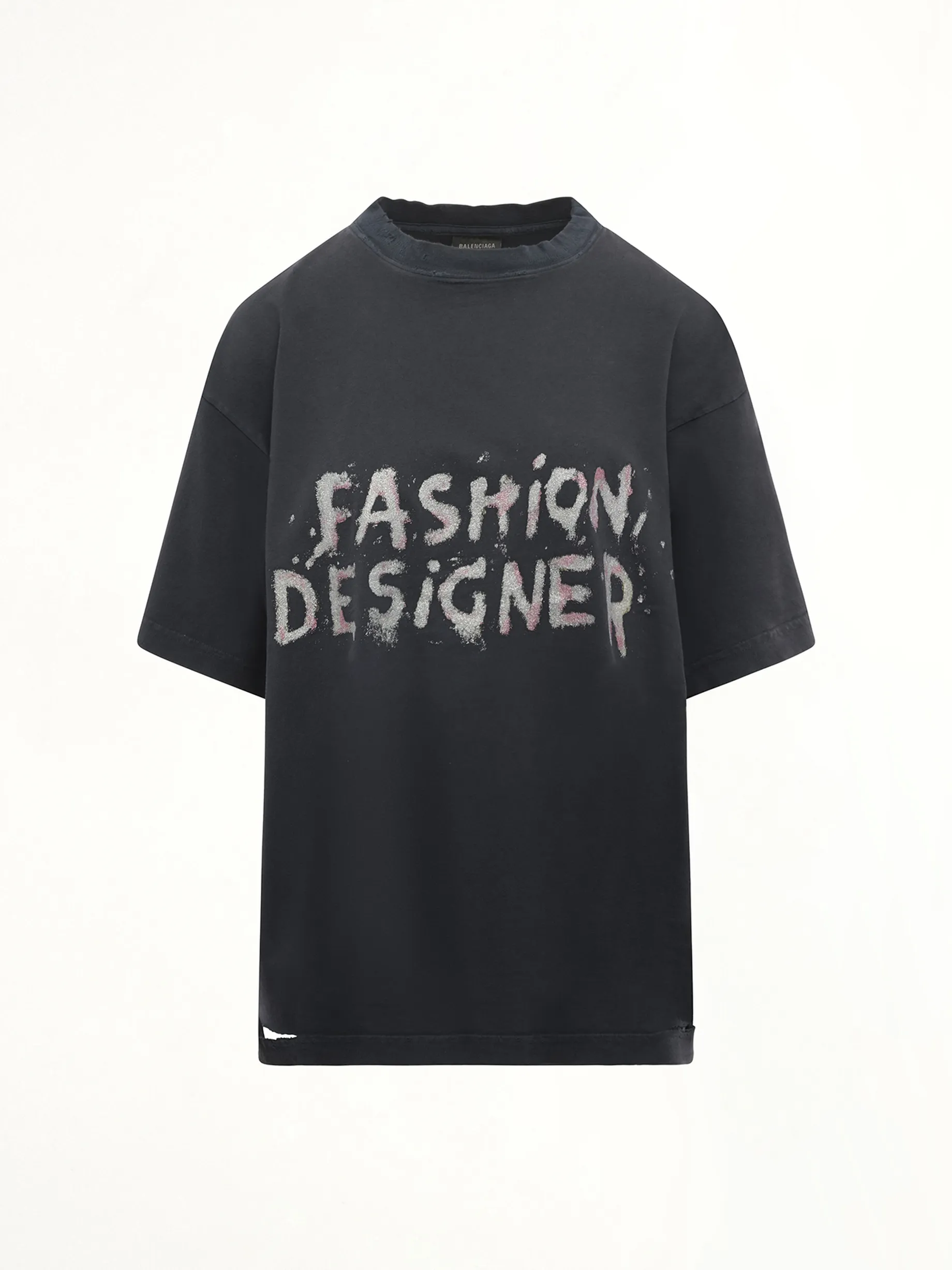 Fashion Designer Oversized T-Shirt in Faded Washed Black sold by MARAIS product image thumbnail 2