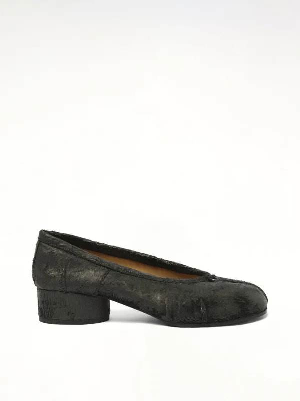 Crackling New Tabi Ballerina H30 in Black sold by MARAIS