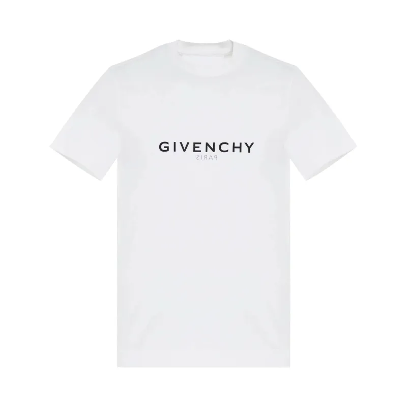 Reverse Logo Slim Fit T-shirt in White sold by MARAIS
