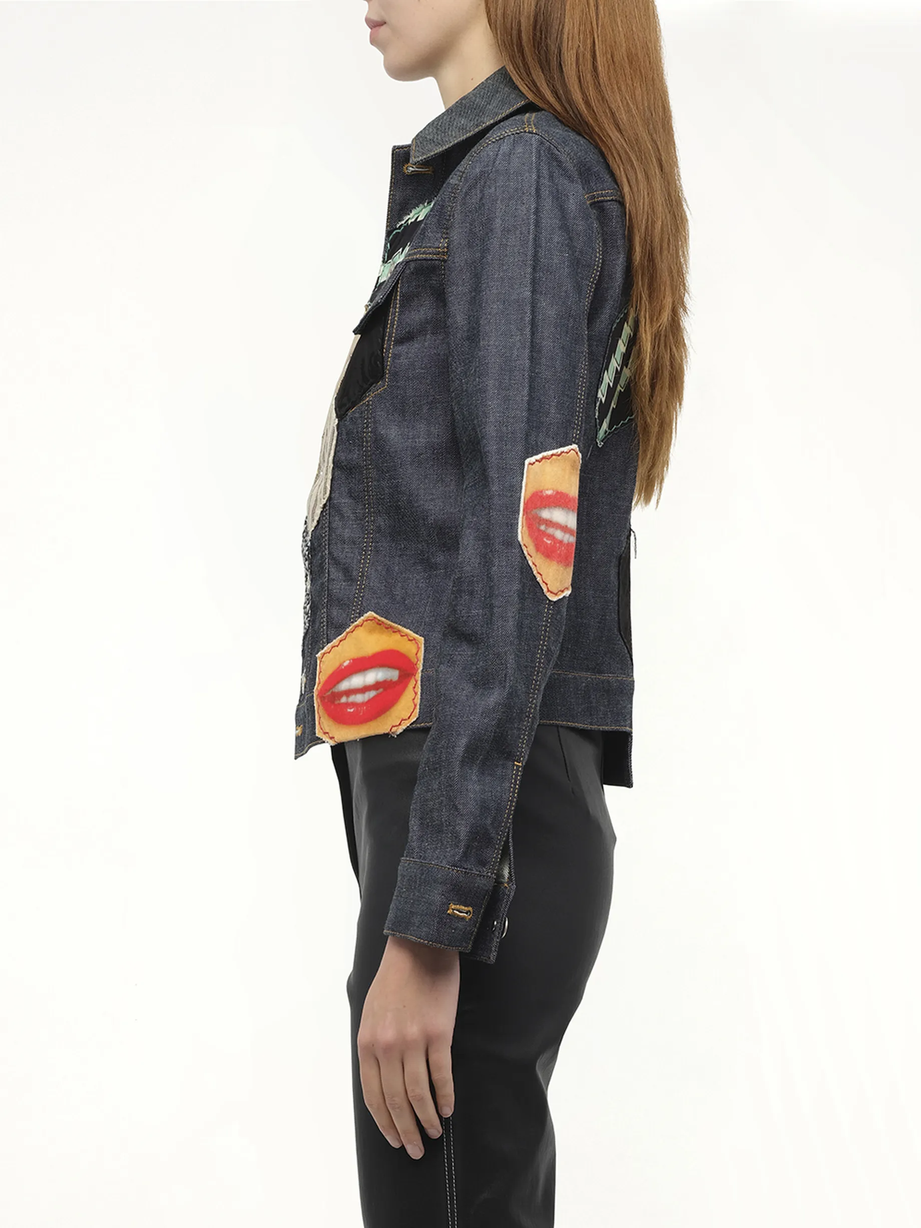 Patch Denim Jacket in Navy sold by MARAIS product image thumbnail 5