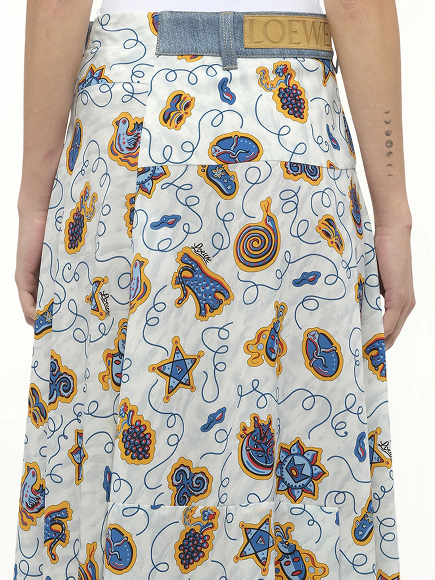 Loewe x Paula Prt Skirt Denim in White sold by MARAIS product image thumbnail 3