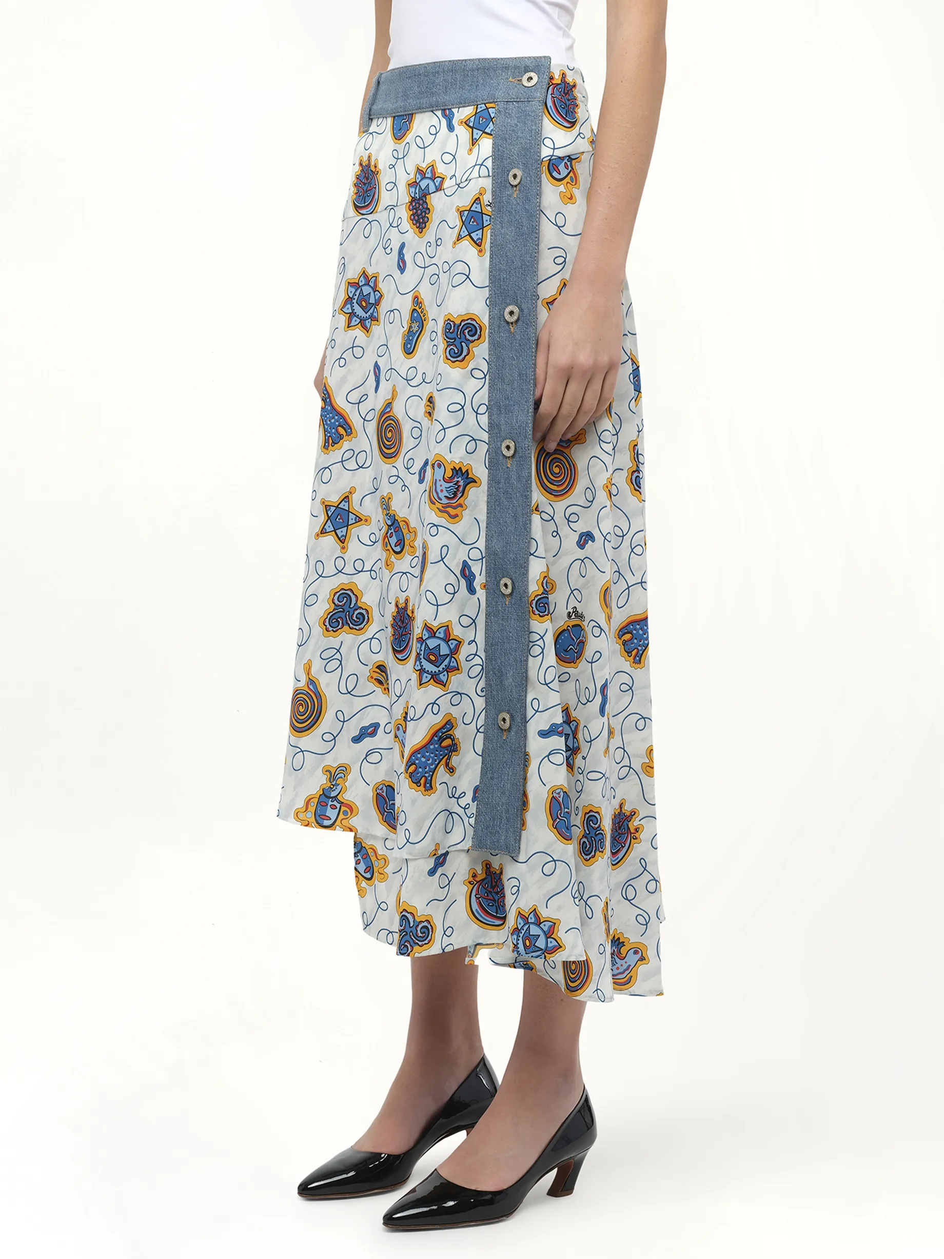 Loewe x Paula Prt Skirt Denim in White sold by MARAIS product image thumbnail 2