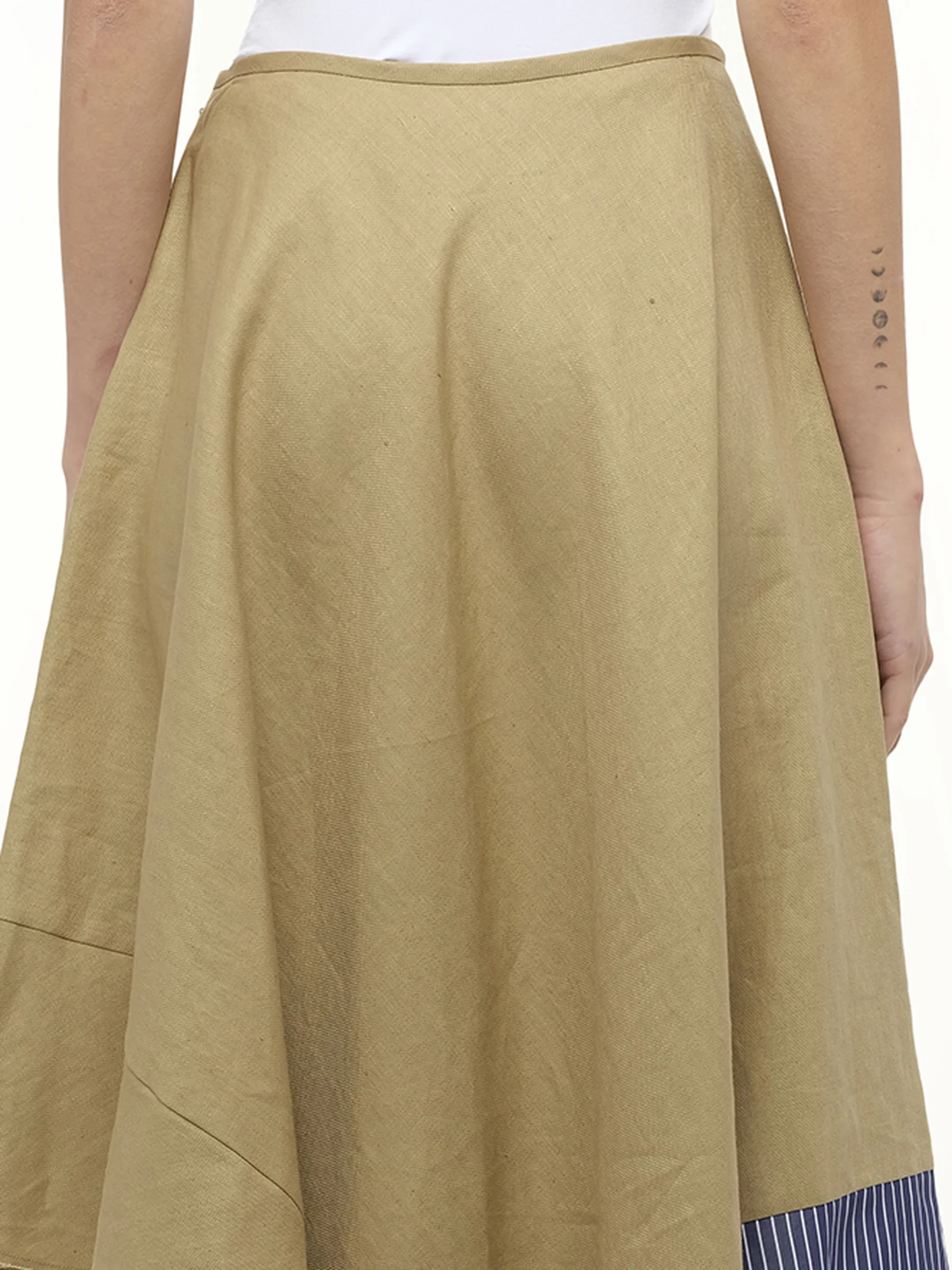 Asym Stripe Skirt in Beige sold by MARAIS product image thumbnail 3