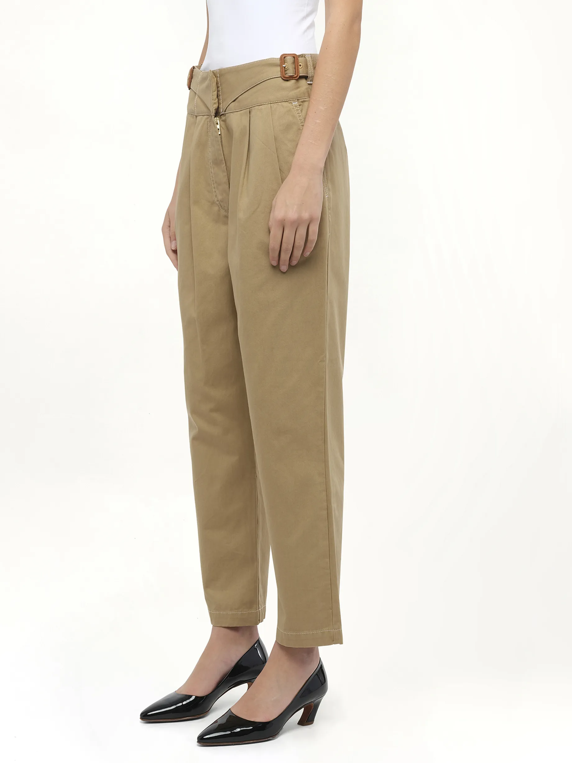 Chino Trousers in Beige sold by MARAIS product image thumbnail 2