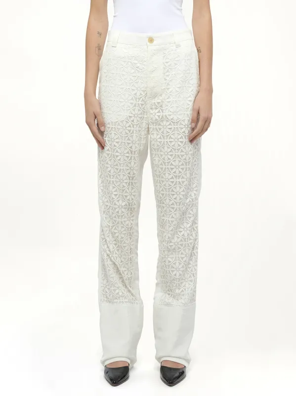Lace Fisherman in White made by Loewe