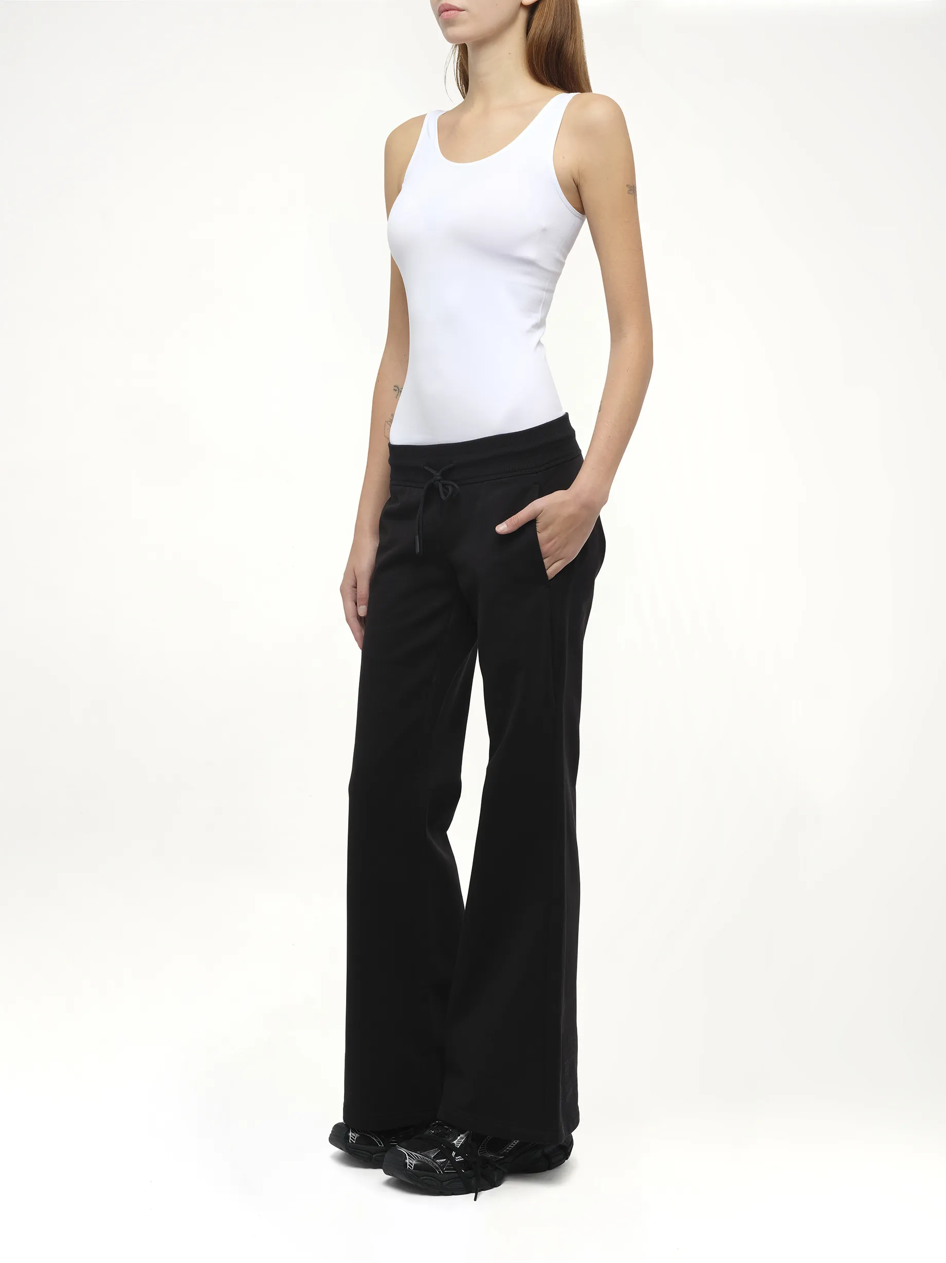 Casual Flared Sweatpants in Black sold by MARAIS product image thumbnail 4