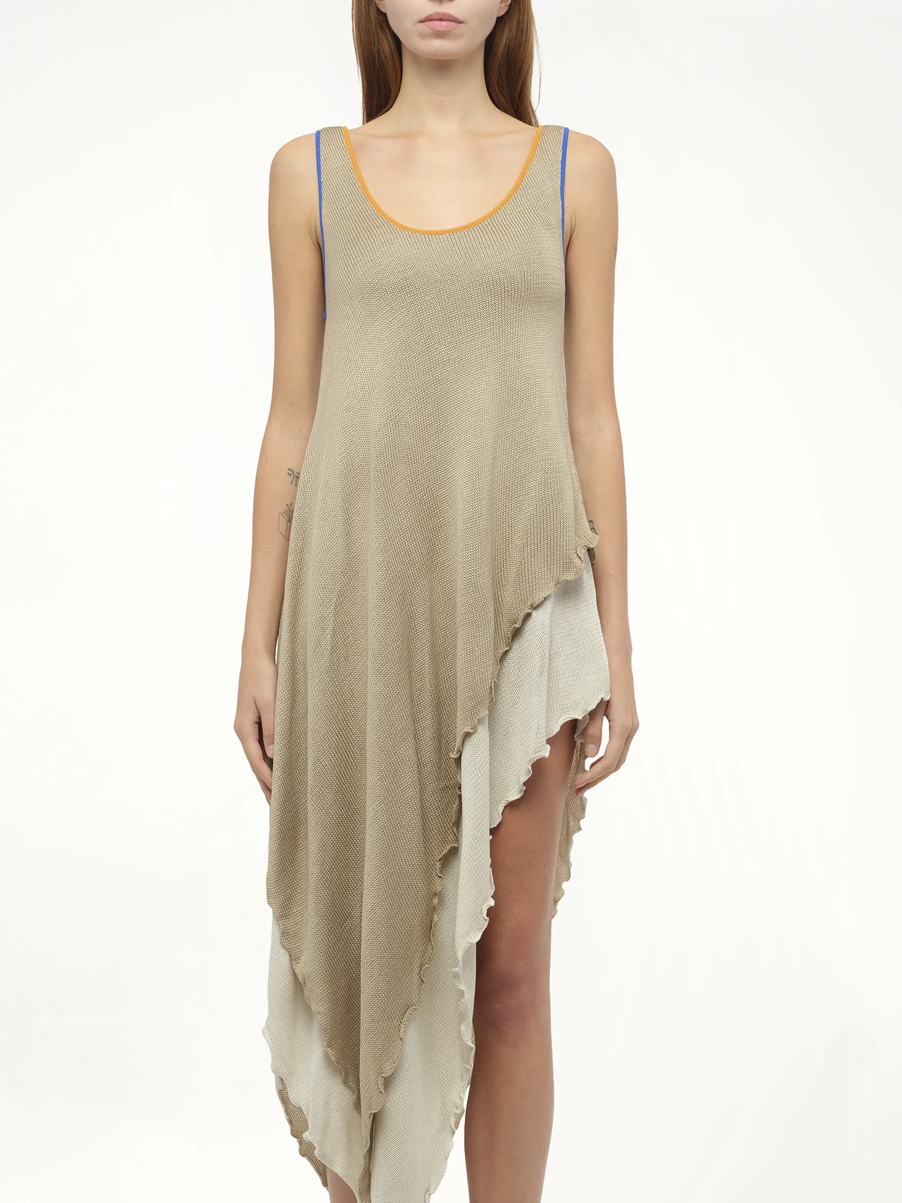 Tank Top Knit Dress in Sand sold by MARAIS