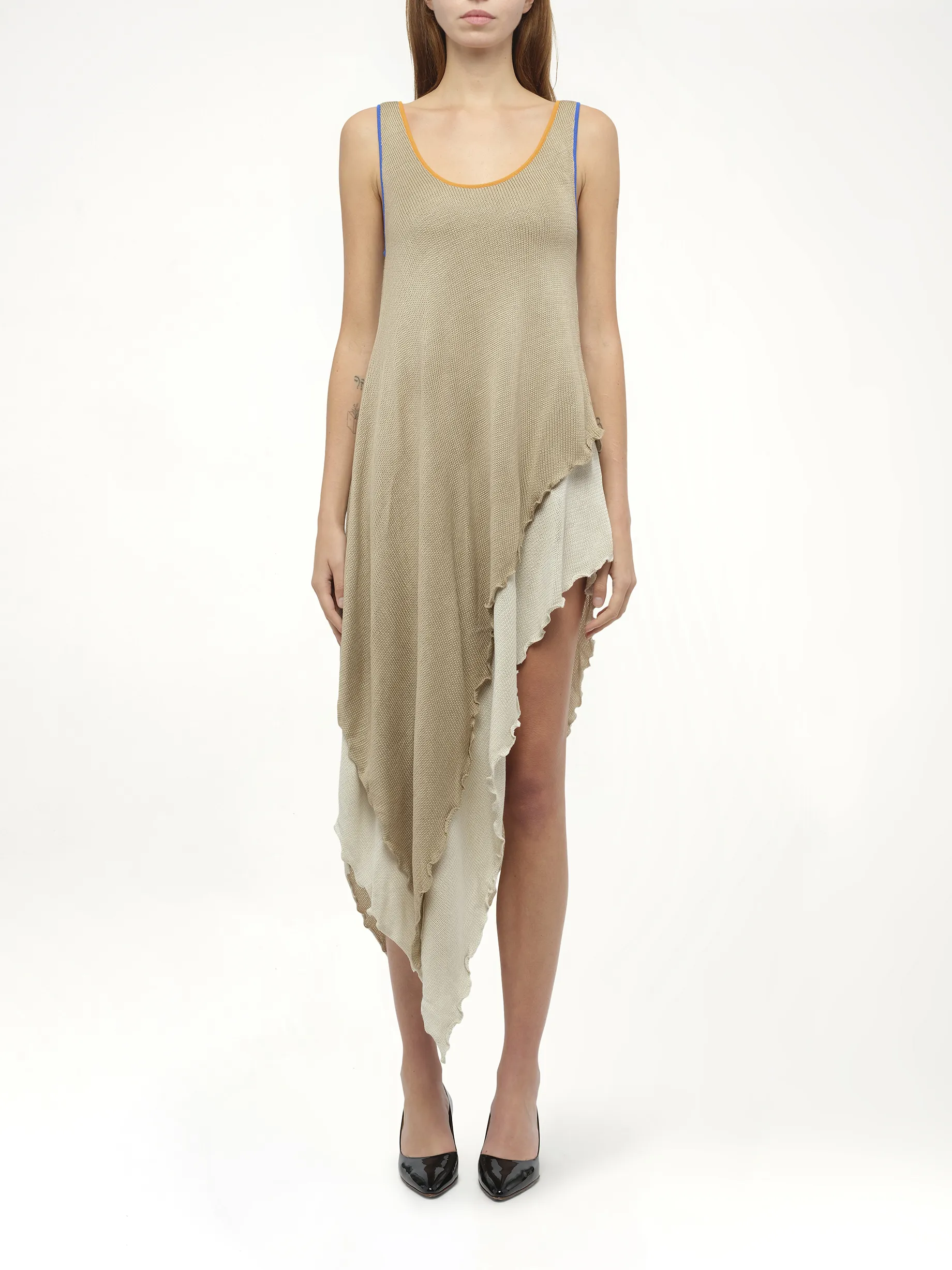 Tank Top Knit Dress in Sand sold by MARAIS product image thumbnail 4