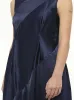 Sleeveless Satin Dress in Navy sold by MARAIS