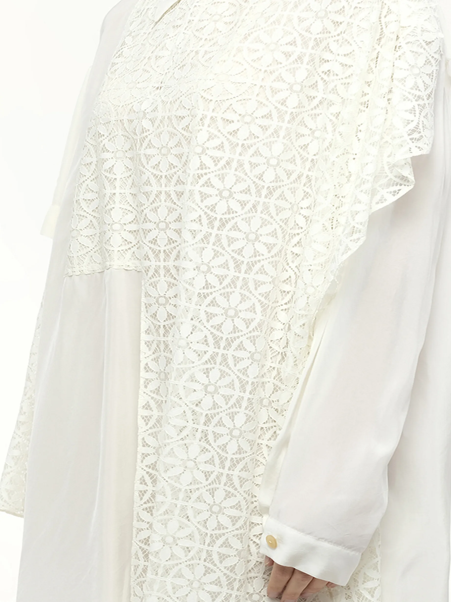 Lace Shirtdress in White sold by MARAIS product image thumbnail 3