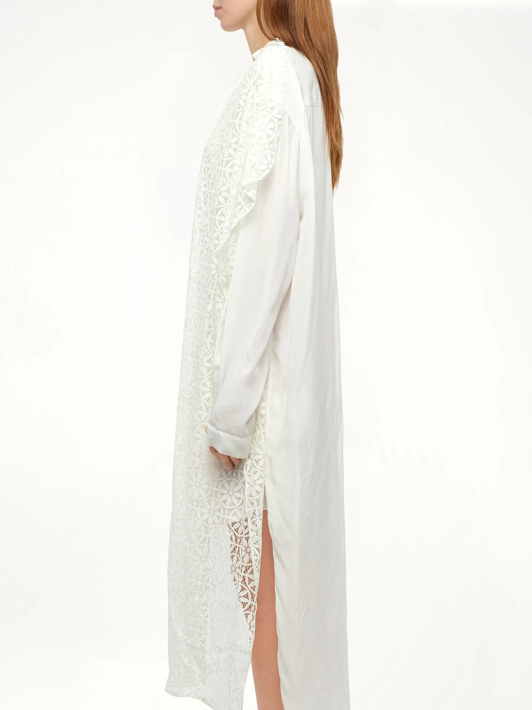Lace Shirtdress in White sold by MARAIS product image thumbnail 5