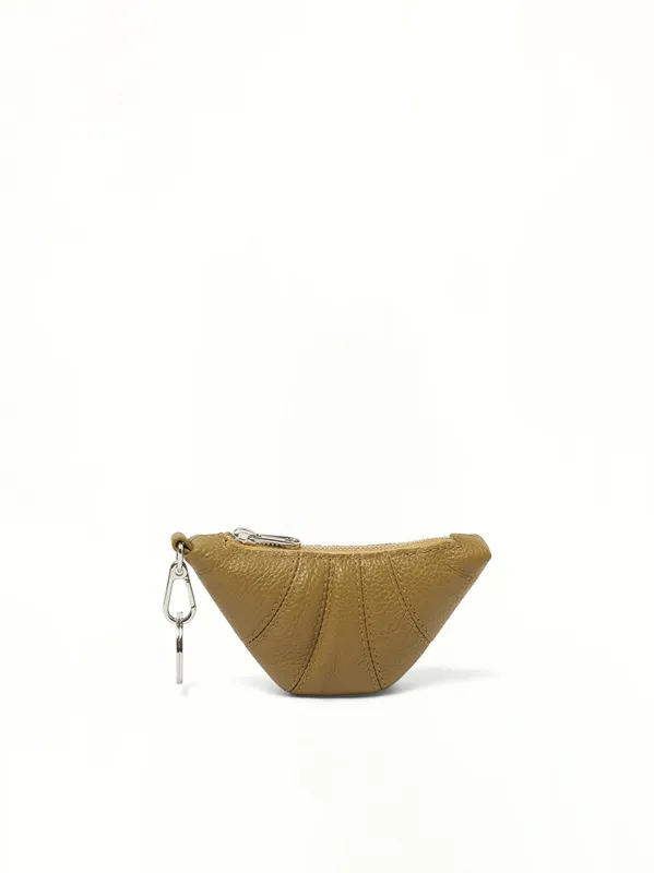Mini Croissant Keyring in Bronze Khaki sold by MARAIS