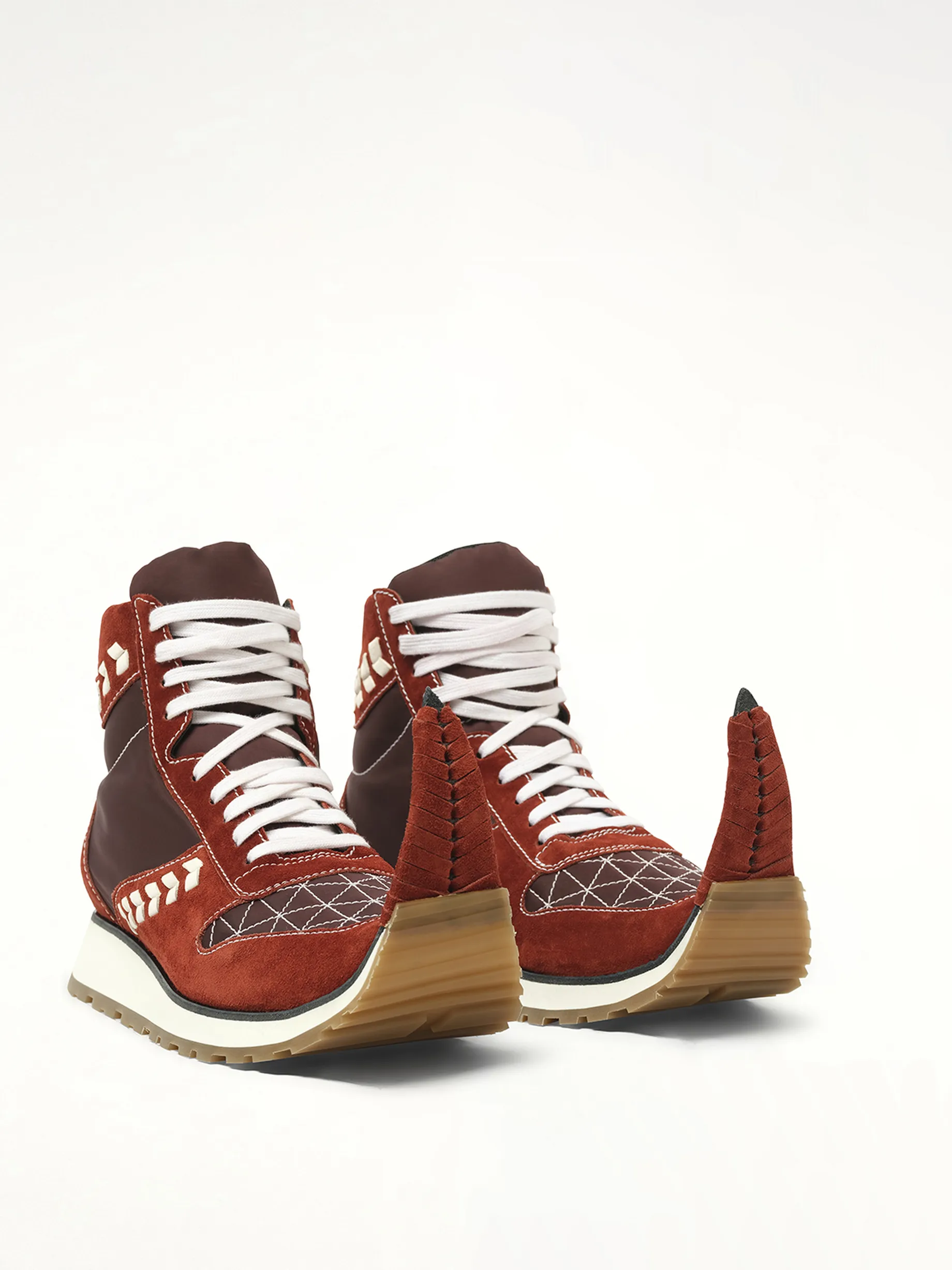 Dinosaur Sneaker Hi in Red sold by MARAIS product image thumbnail 2