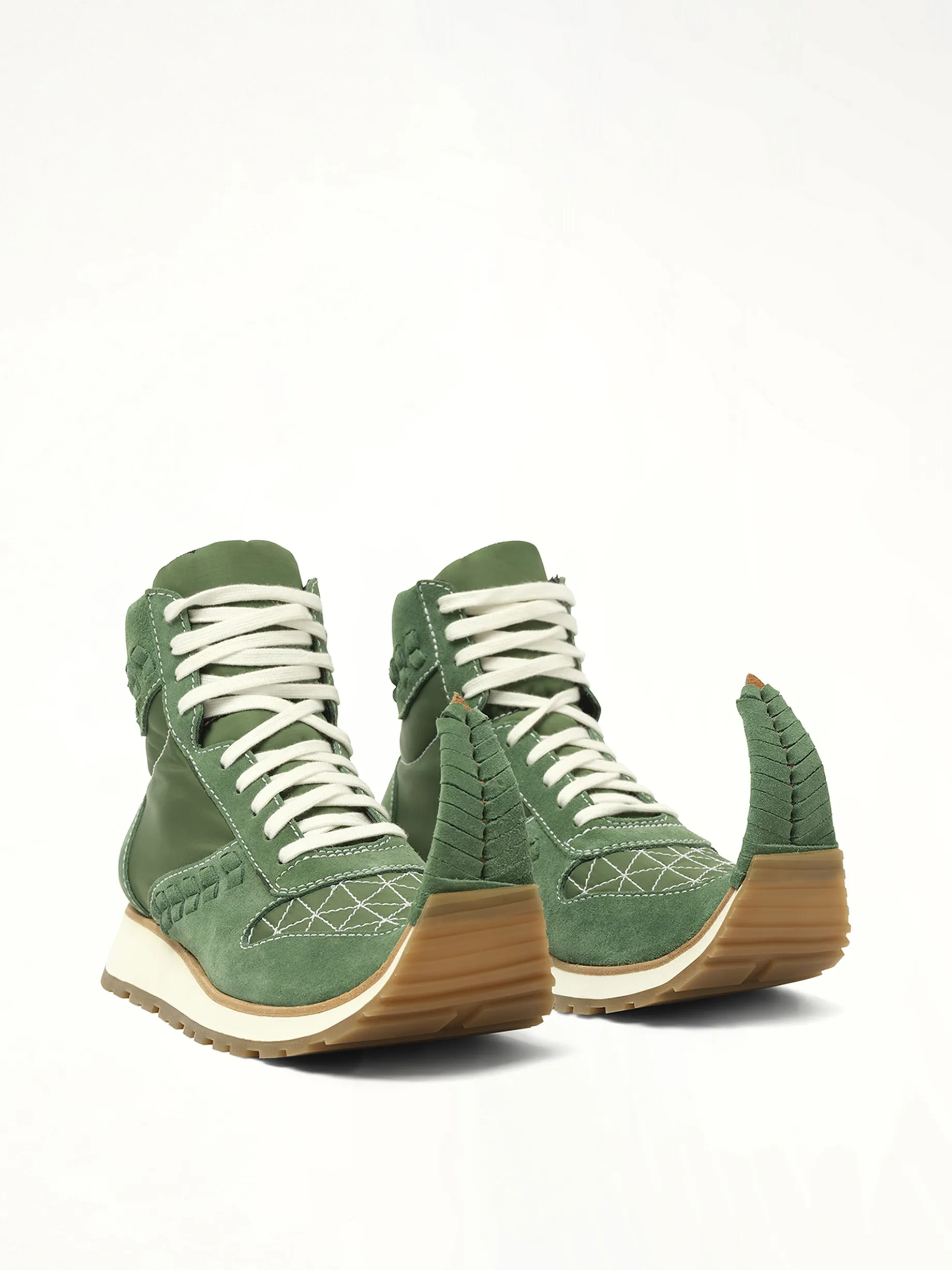 Dinosaur Sneaker Hi in Green sold by MARAIS product image thumbnail 2