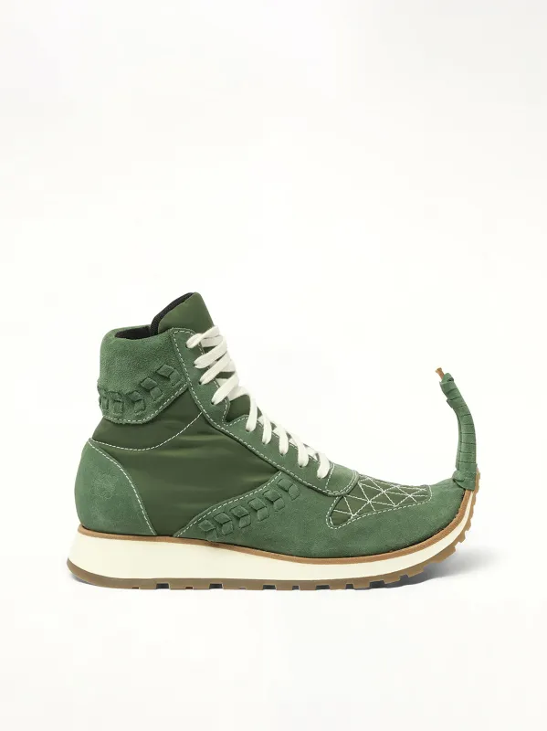 Dinosaur Sneaker Hi in Green made by Loewe