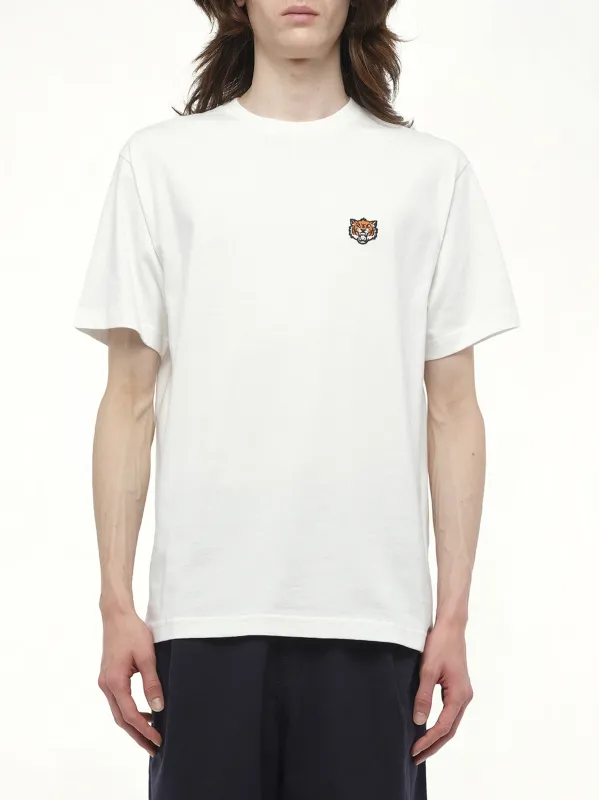 Gots Kenzo Happy Tiger Embroidered Classic T-Shirt in Off White sold by MARAIS