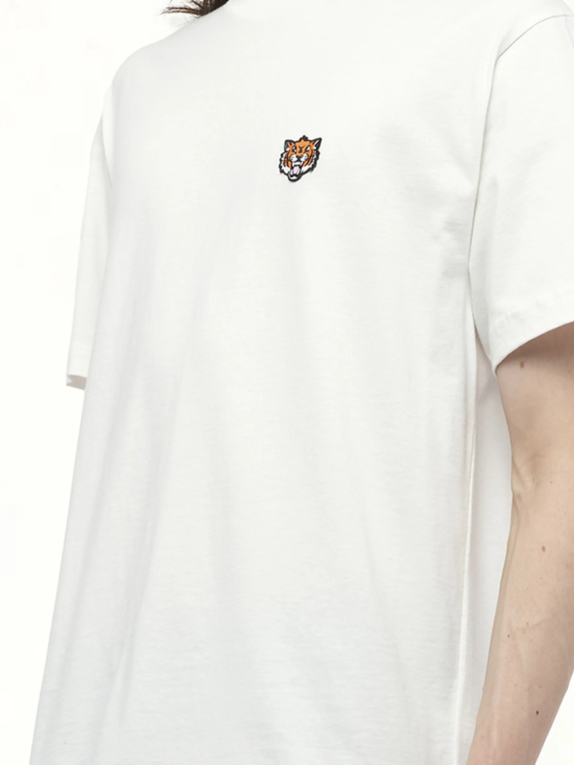 Gots Kenzo Happy Tiger Embroidered Classic T-Shirt in Off White sold by MARAIS product image thumbnail 3