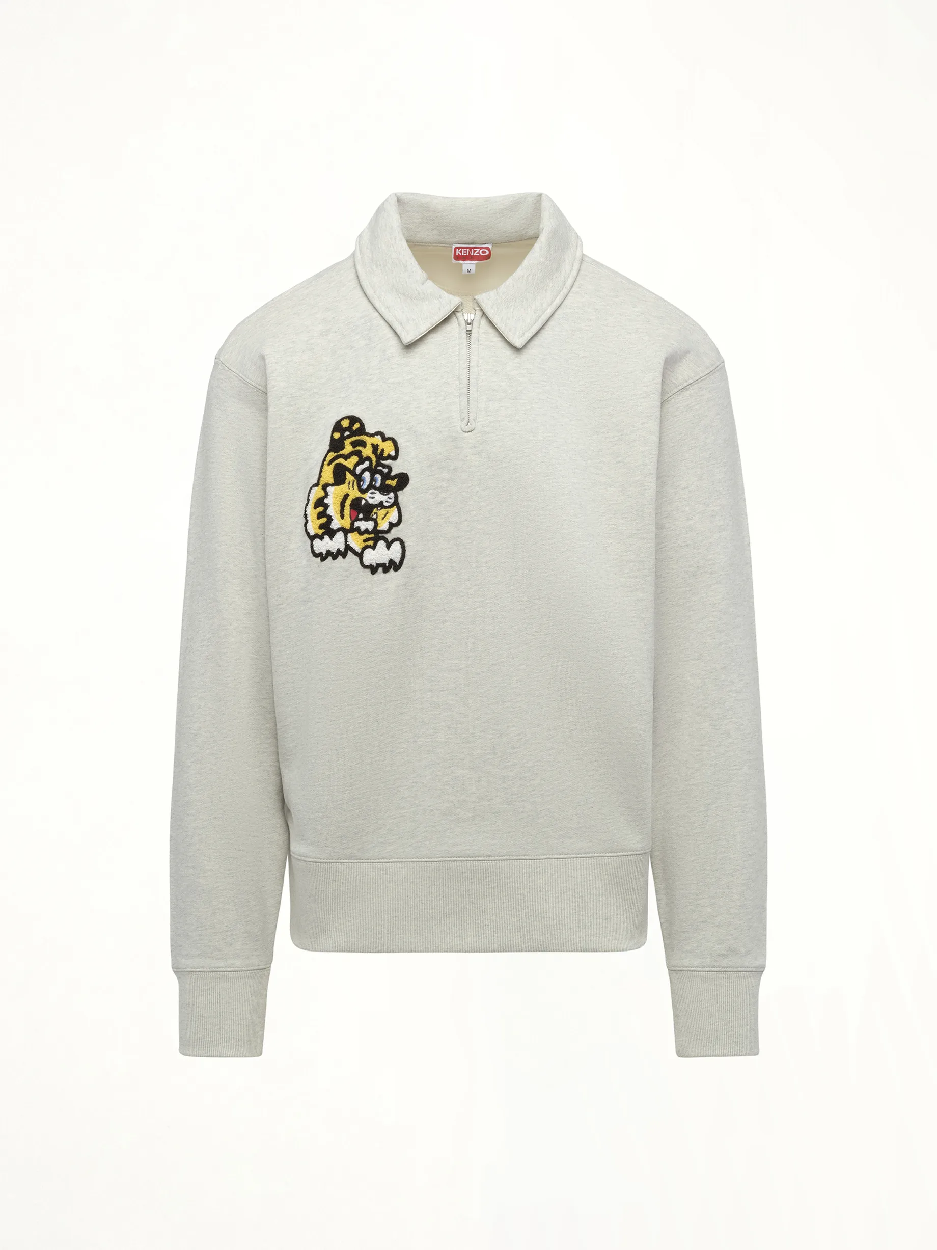 Gots Verdy Collection Half Zip Sweatshirt in Pale Grey sold by MARAIS product image thumbnail 2