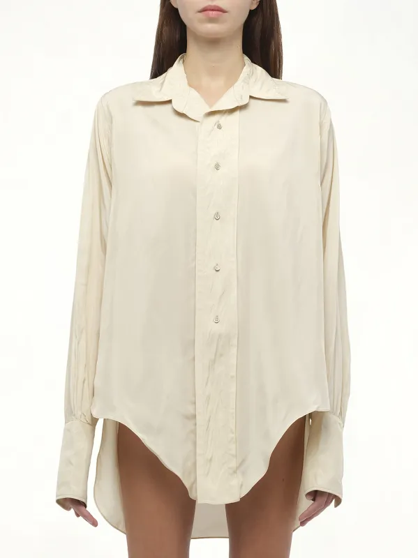 Long-sleeved Shirt in Almond sold by MARAIS