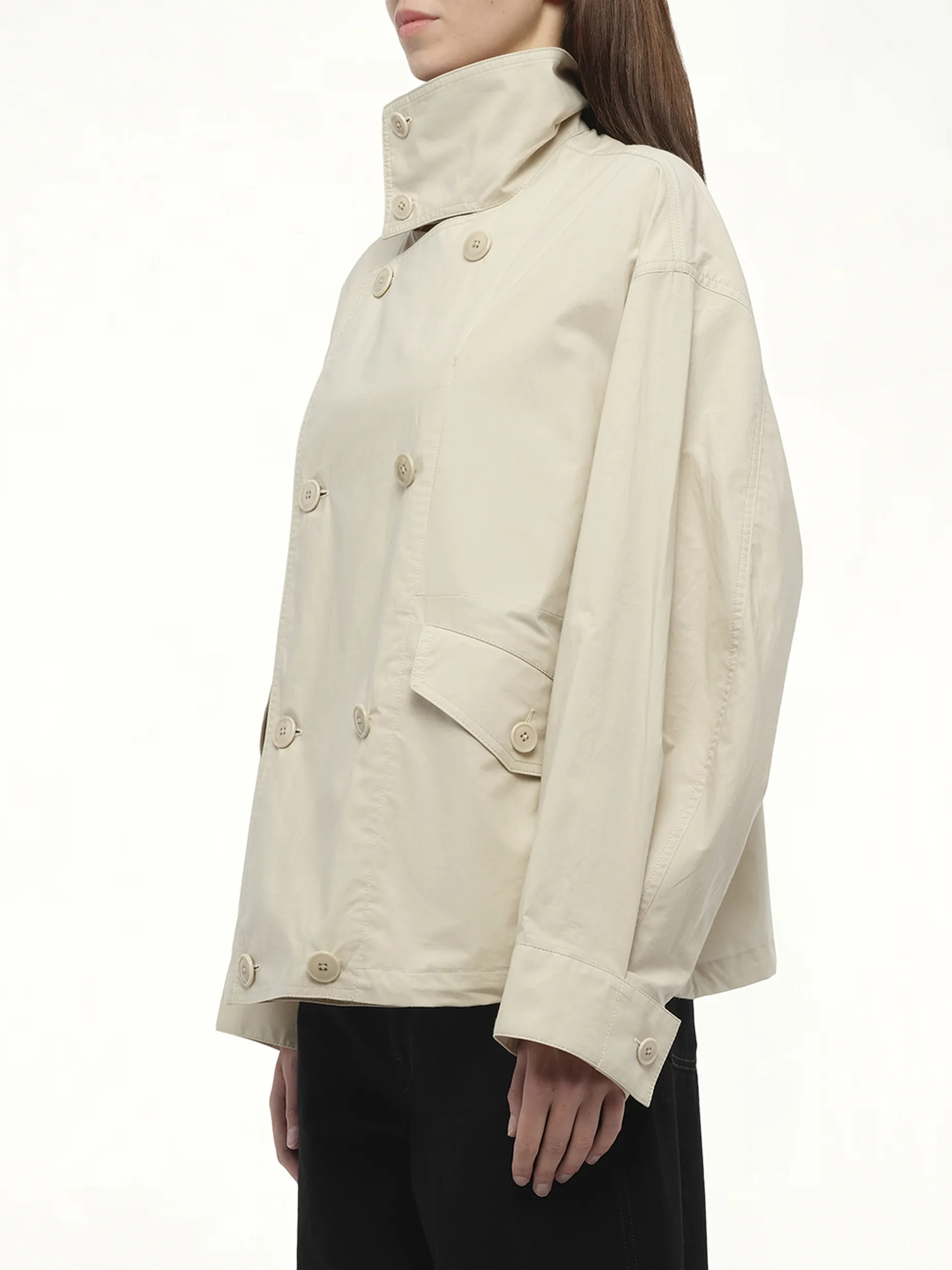 Double Flap Light Blouson in Stone Beige sold by MARAIS product image thumbnail 5